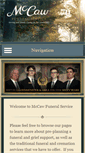 Mobile Screenshot of mccawfuneralservice.com