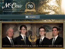 Tablet Screenshot of mccawfuneralservice.com
